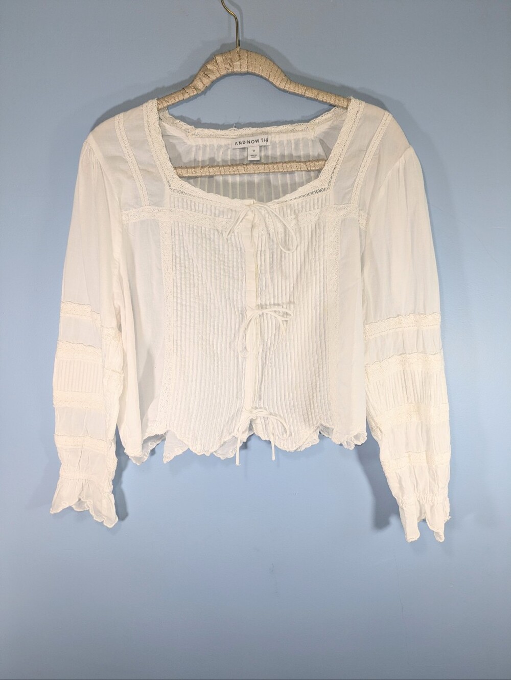 And Now This White Cotton Peasant/Renaissance/Fairy Top